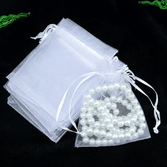 50pcs Organza Drawstring Storage Bag Jewelry Wedding Birthday Gift Decoration