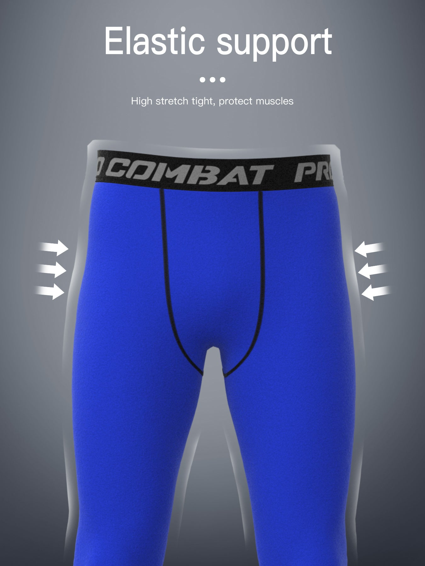 Men's Solid Bottom Leggings Quick Drying Sports Compression Pants
