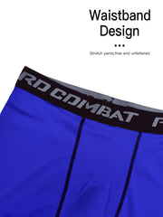 Men's Solid Bottom Leggings Quick Drying Sports Compression Pants