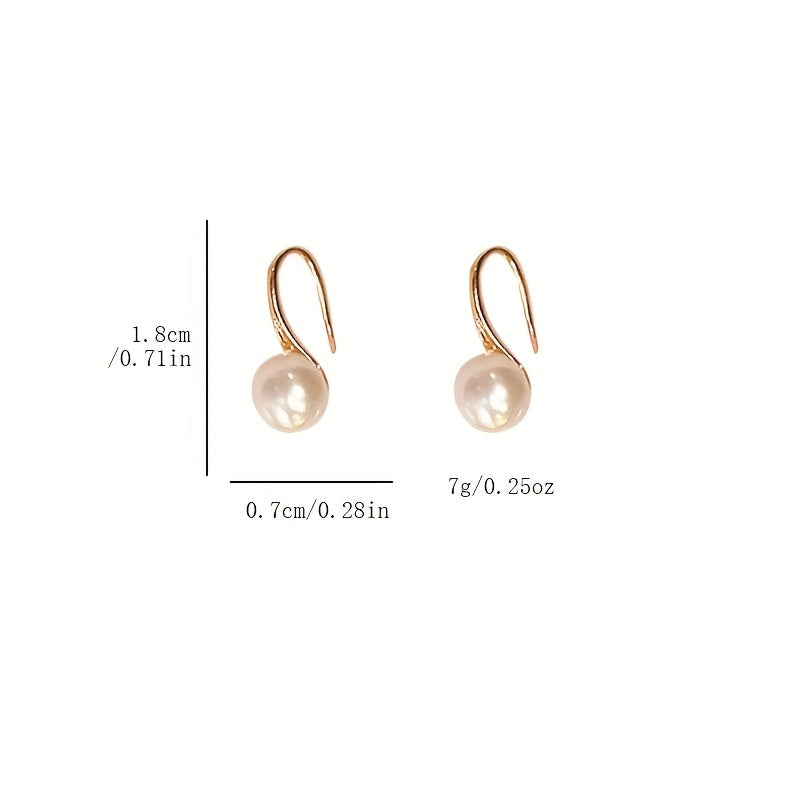 Pearl Pendant Hook Earrings Gift for Women