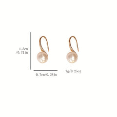 Pearl Pendant Hook Earrings Gift for Women