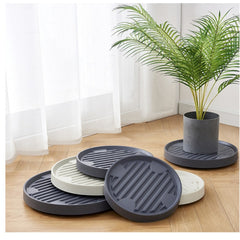 Plastic Movable Tray For Flower Pots Universal Wheel Bottom Support