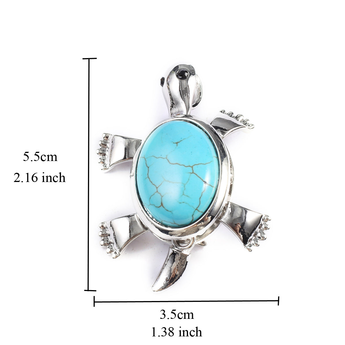 1pc Natural Stone Pendant Tortoise Crystal Charms DIY Necklace Accessories