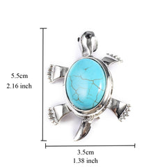 1pc Natural Stone Pendant Tortoise Crystal Charms DIY Necklace Accessories