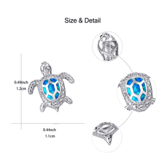 1pair Mini Turtle Stud Earrings Girls Birthday Gift
