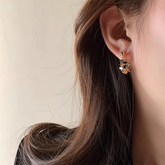 Round Bead Circle Stud Earrings Daily Decoration Accessories