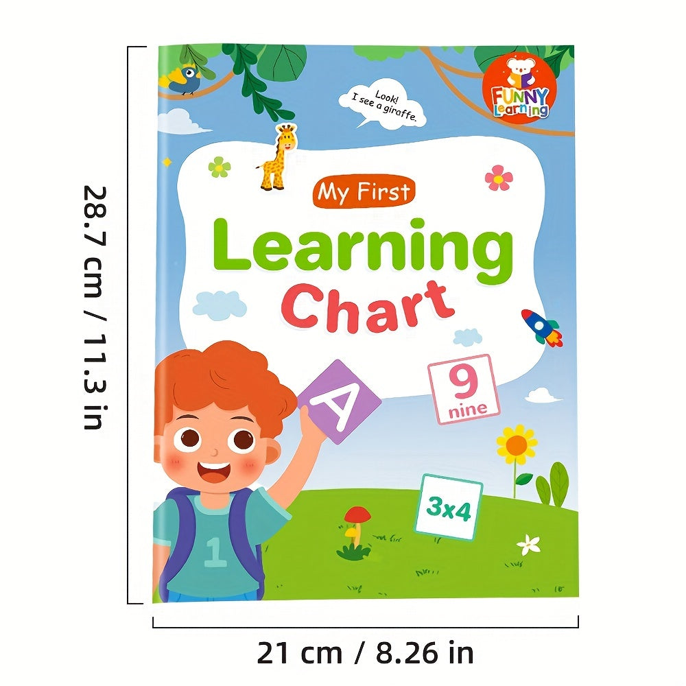 Interactive Learning Chart 8 Sided A4 Size Flashcards