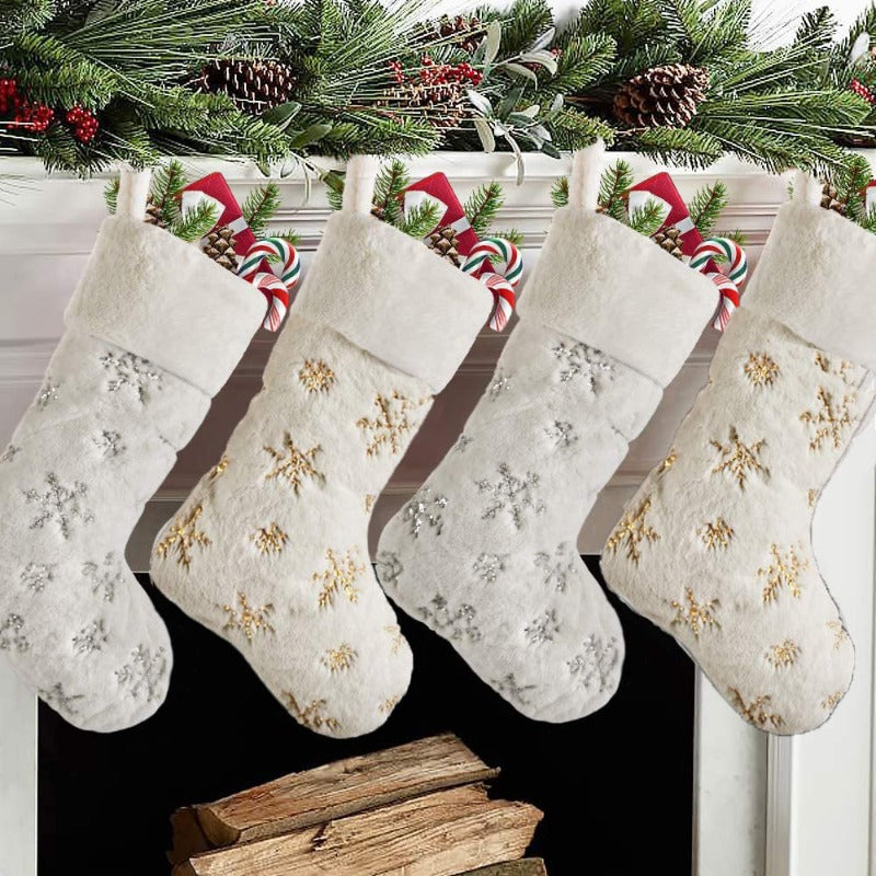 Knitted Christmas Decoration Socks Gift Bag Large Candy Bag