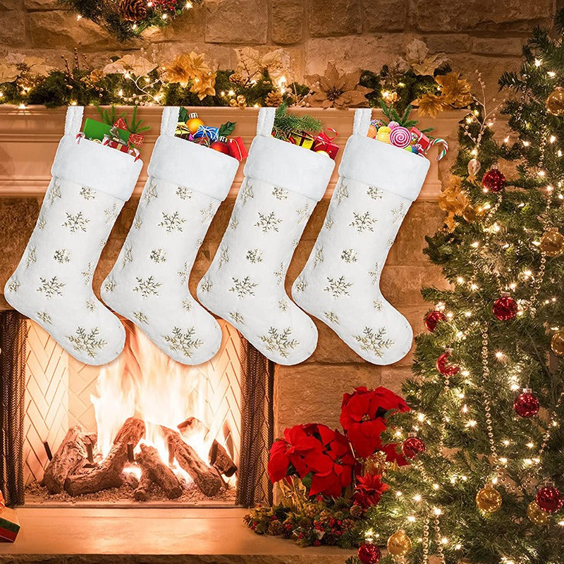 Knitted Christmas Decoration Socks Gift Bag Large Candy Bag