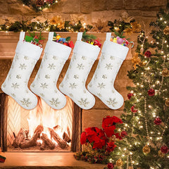 Knitted Christmas Decoration Socks Gift Bag Large Candy Bag