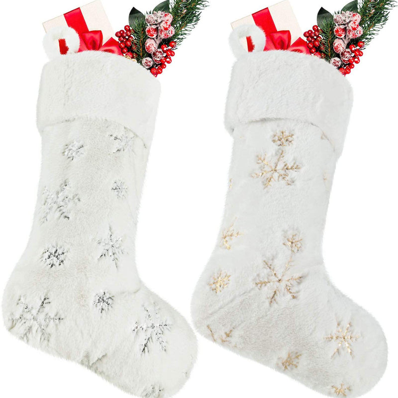 Knitted Christmas Decoration Socks Gift Bag Large Candy Bag