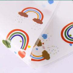 Rainbow Candy Bag Cookie Baking Packaging Bag 100pcs