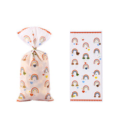 Rainbow Candy Bag Cookie Baking Packaging Bag 100pcs