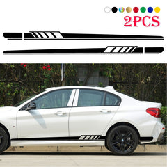 2pcs Long Stripe Decal Car Stickers Racing Auto Side Body Waterproof Vinyl Decal