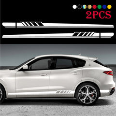 2pcs Long Stripe Decal Car Stickers Racing Auto Side Body Waterproof Vinyl Decal