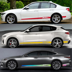 2pcs Long Stripe Decal Car Stickers Racing Auto Side Body Waterproof Vinyl Decal