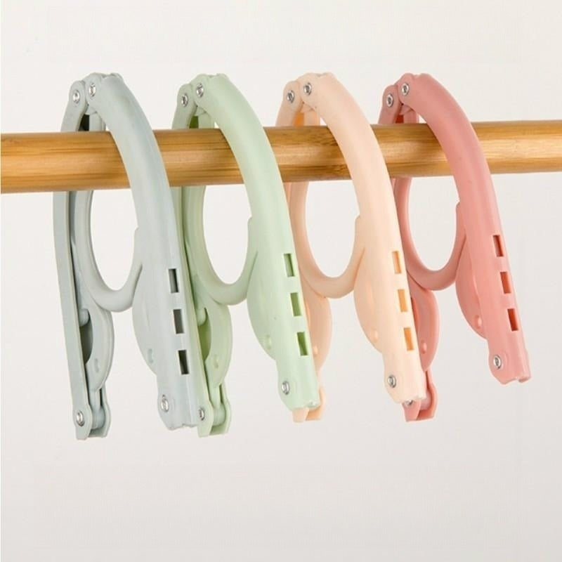 5pcs Folding Drying Rack Magic Travel Hanger Home Plastic Underwear Rack
