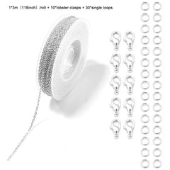 Jewelry Chain Making Kit - Cross Chain, Lobster Clasps, Jump Rings