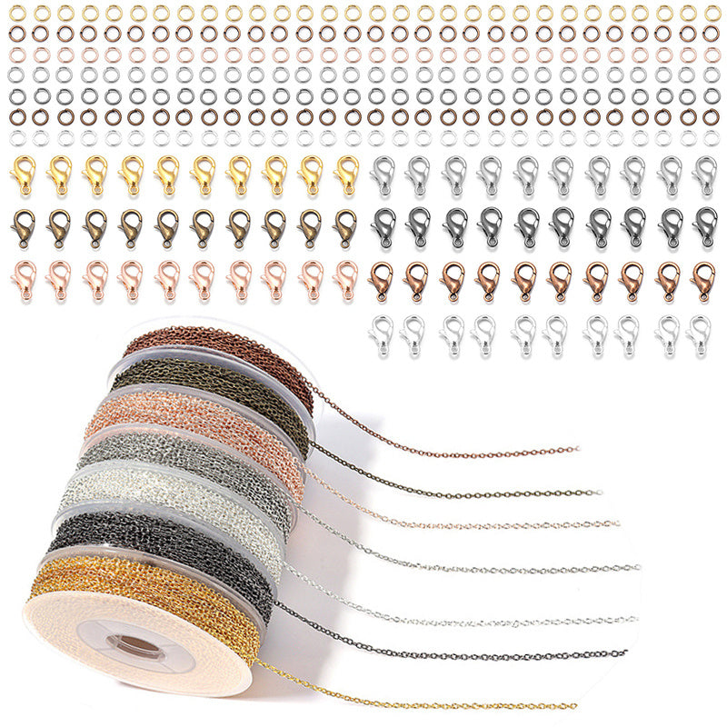 Jewelry Chain Making Kit - Cross Chain, Lobster Clasps, Jump Rings