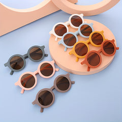 Girl's Round Sunglasses Bright Colors Sun Protection Summer Outdoor Sports