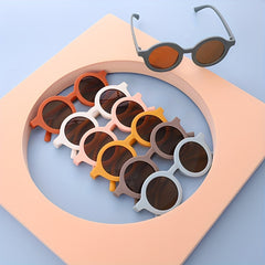 Girl's Round Sunglasses Bright Colors Sun Protection Summer Outdoor Sports