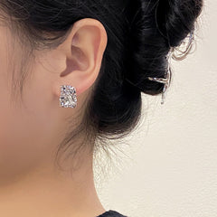 Sparkling Textured Stud Earrings for Daily Decoration