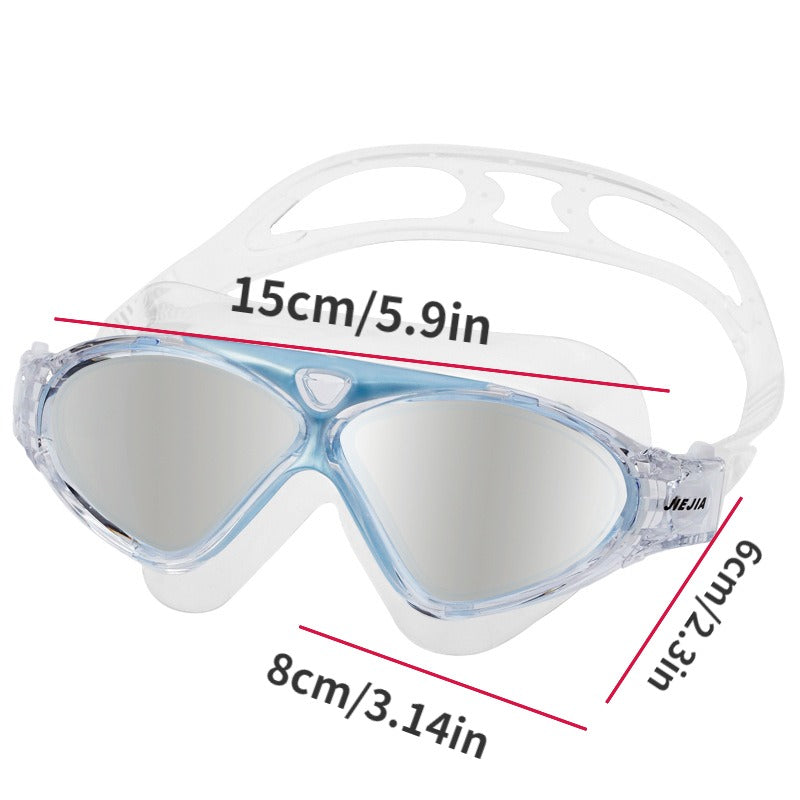 Transparent Waterproof Swimming Goggles Anti fog Large Frame Swimming Goggles