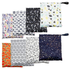 Waterproof Reusable Wet Bag with Double Zippers for Diapers and Breast Pump