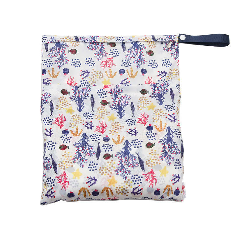 Waterproof Reusable Wet Bag with Double Zippers for Diapers and Breast Pump