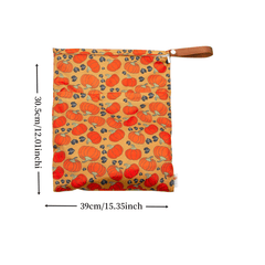 Waterproof Reusable Wet Bag with Double Zippers for Diapers and Breast Pump