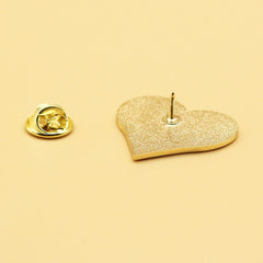 Heart-shaped Metal Pin Fashionable Decoration for Backpack Clothes Cap Scarves