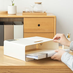 Folding Desktop Organizer Storage Box for Office Documents