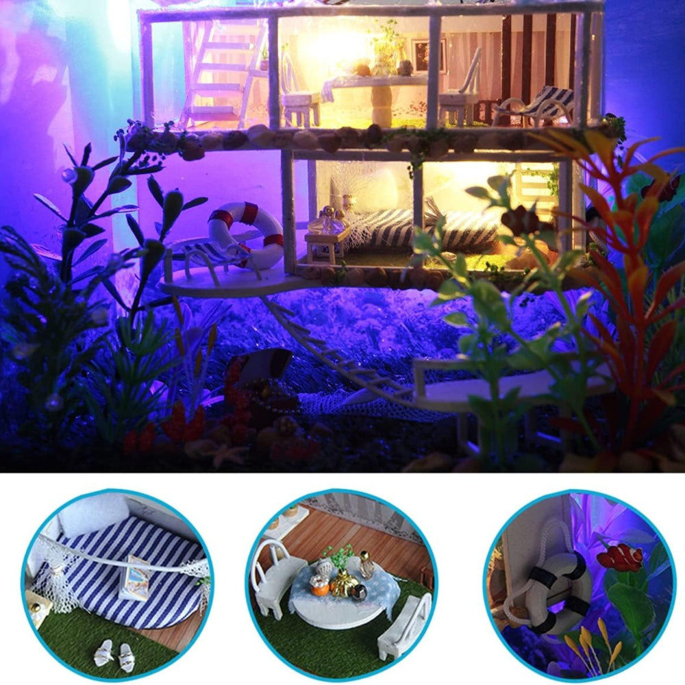 DIY Dollhouse Kit with Dust Cover 1:24 Scale House Kit