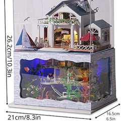 DIY Dollhouse Kit with Dust Cover 1:24 Scale House Kit
