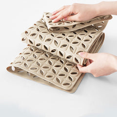 Anti Slip Shower Stall Mat Bathroom Mats With Drain Holes And Suction Cup
