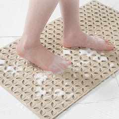 Anti Slip Shower Stall Mat Bathroom Mats With Drain Holes And Suction Cup