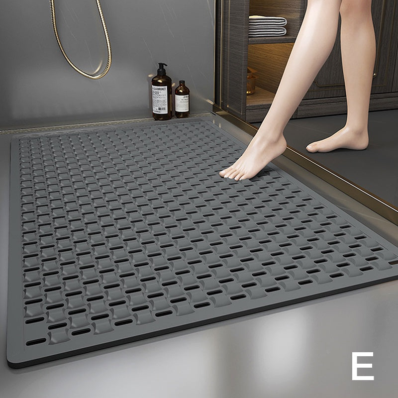 Anti Slip Shower Stall Mat Bathroom Mats With Drain Holes And Suction Cup