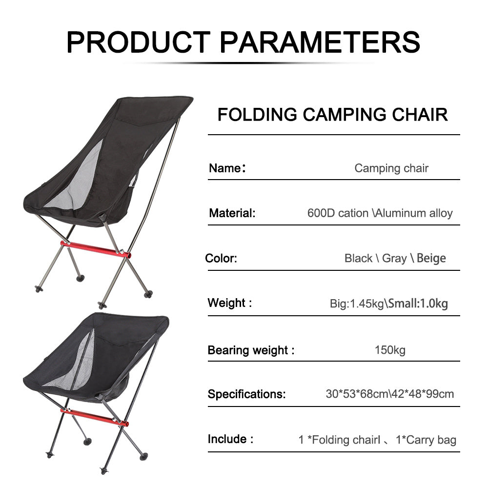 Ultralight Detachable Camping Moon Chair for Outdoor Travel