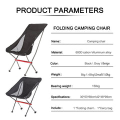 Ultralight Detachable Camping Moon Chair for Outdoor Travel