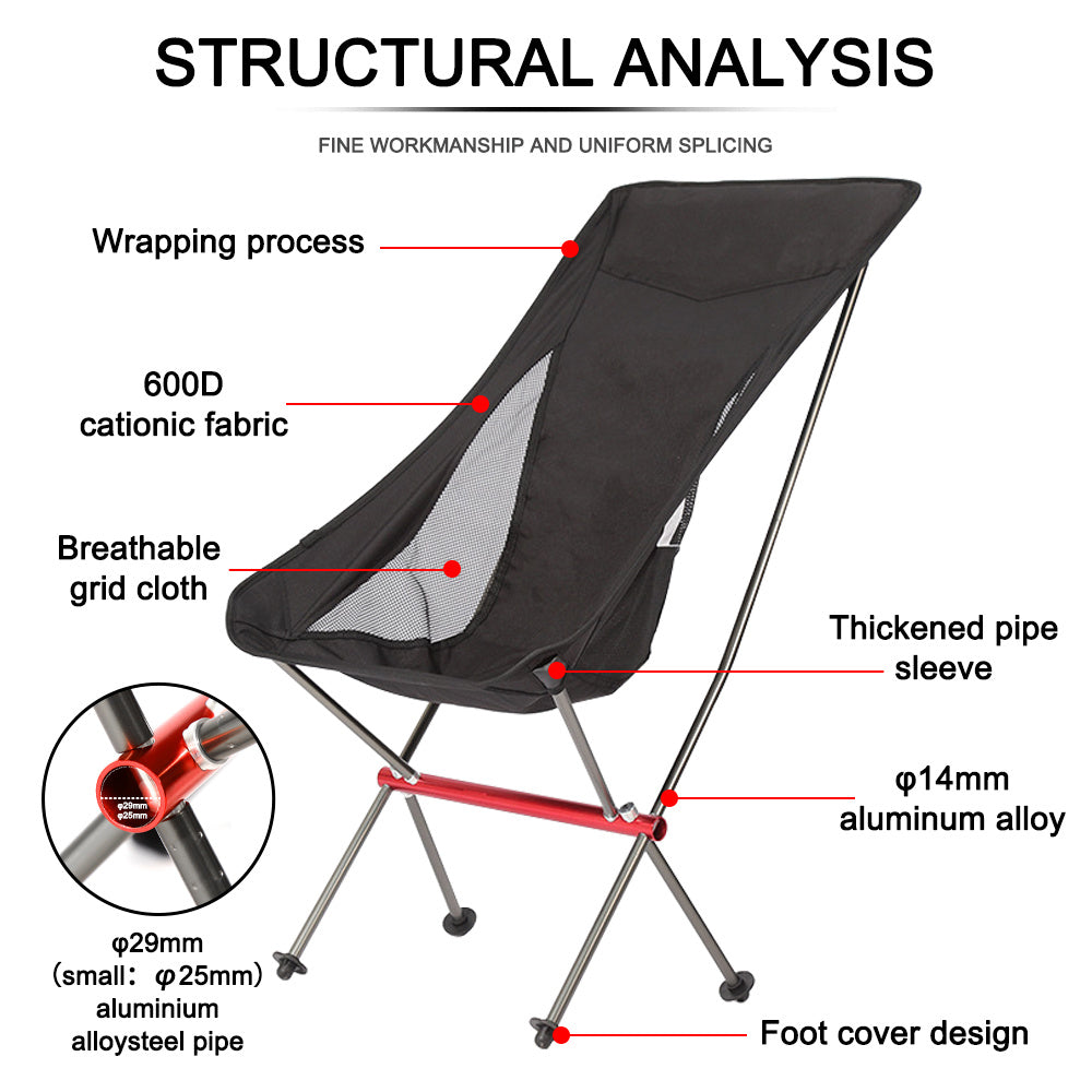 Ultralight Detachable Camping Moon Chair for Outdoor Travel