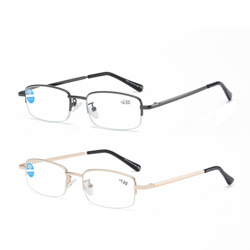 Metal Frame Light Block Lens Reading Glasses 1.0-4.0 Unisex
