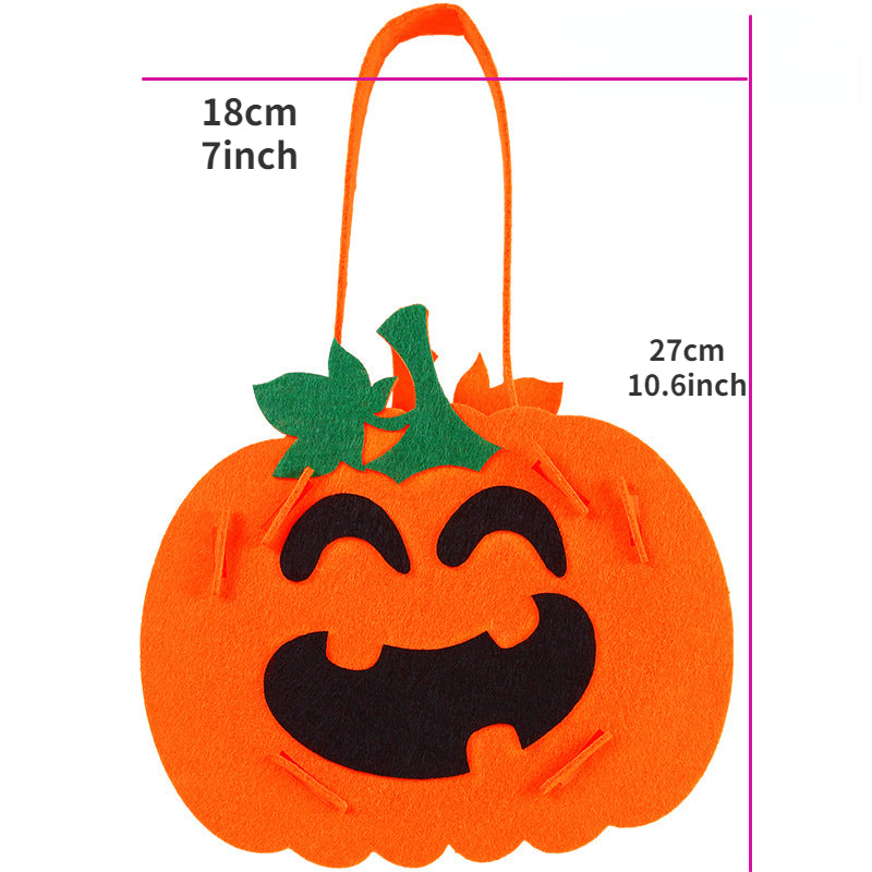 Halloween Pumpkin Bag Tote DIY Craft Kit for Candy Bag Props