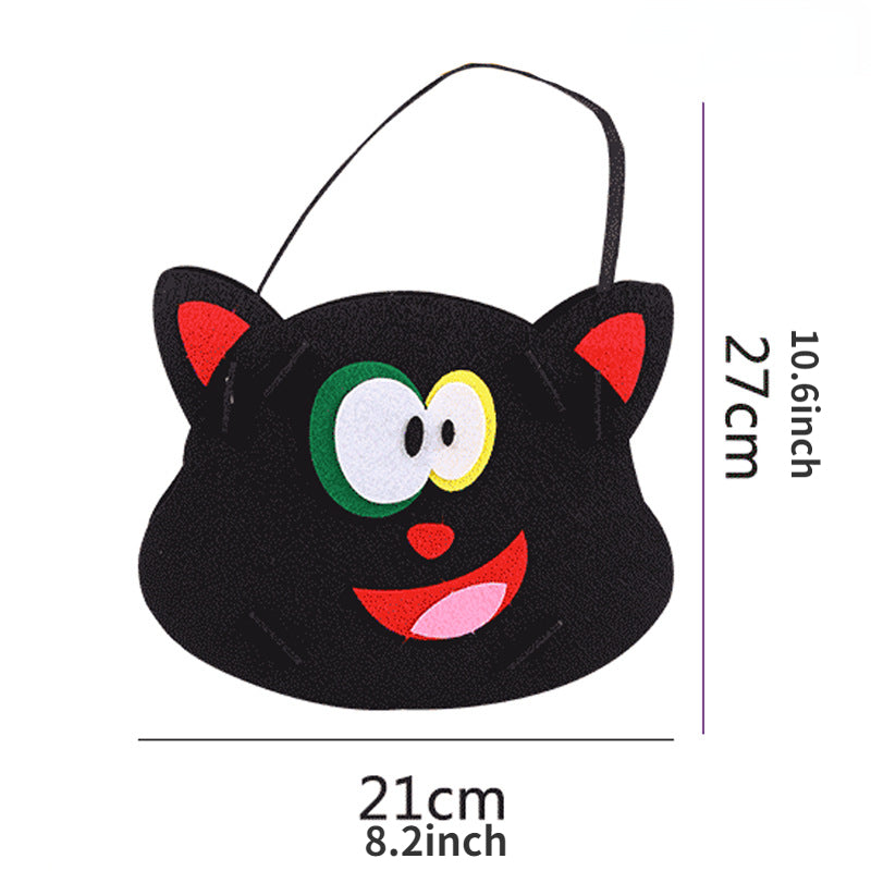 Halloween Pumpkin Bag Tote DIY Craft Kit for Candy Bag Props