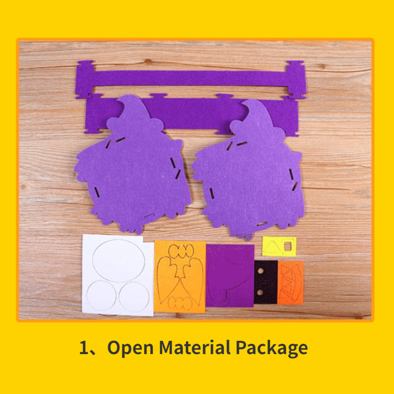 Halloween Pumpkin Bag Tote DIY Craft Kit for Candy Bag Props