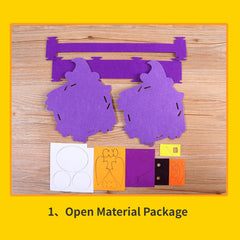 Halloween Pumpkin Bag Tote DIY Craft Kit for Candy Bag Props