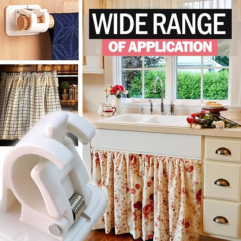 2pcs Adjustable Rod Holders for Home Decor