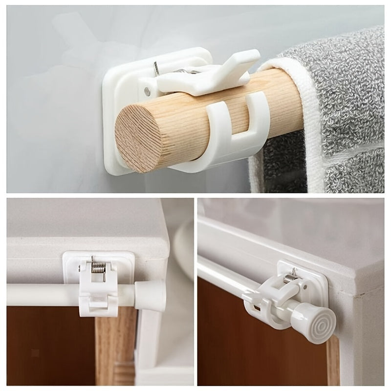 2pcs Adjustable Rod Holders for Home Decor