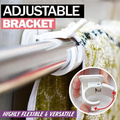 2pcs Adjustable Rod Holders for Home Decor