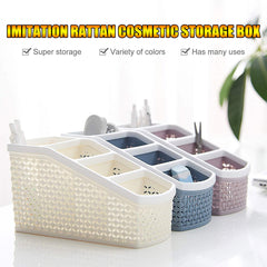 4 Grid Plastic Desktop Remote Control Storage Rack