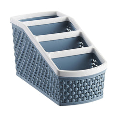 4 Grid Plastic Desktop Remote Control Storage Rack